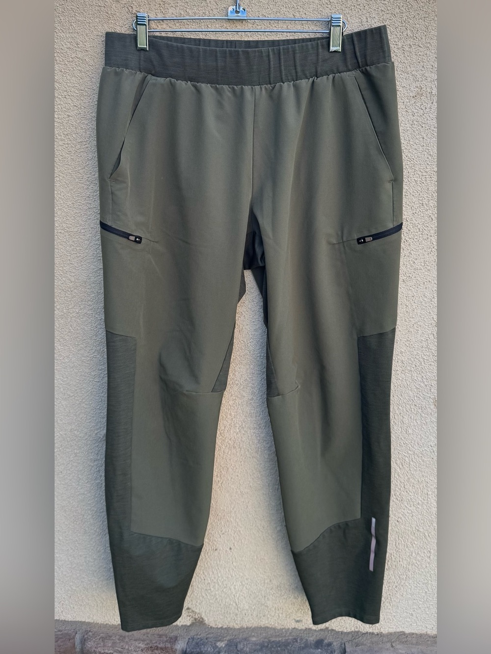 REI Co-Op Flash Hybrid Tights joggers olive army green outdoors hiking large